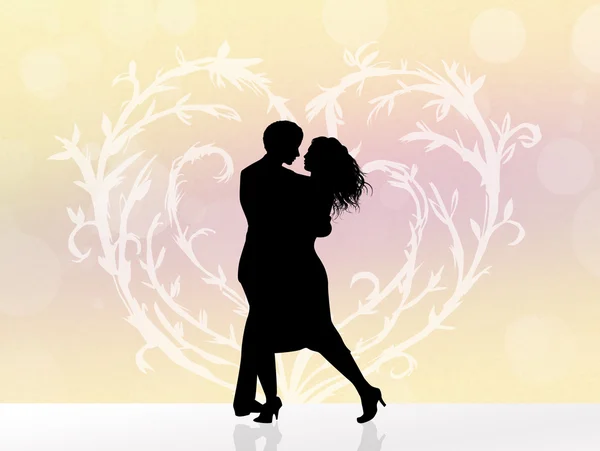 Ilustração da dança de casal — Fotografia de Stock