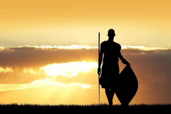 Masai bei Sonnenuntergang — Stockfoto