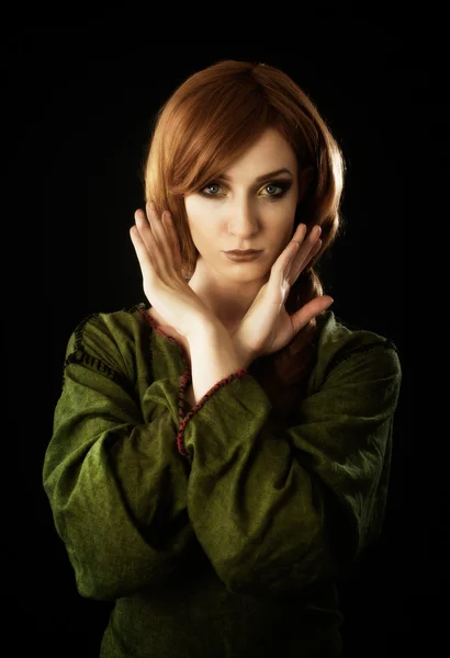 Female with red hair — Stock Photo, Image