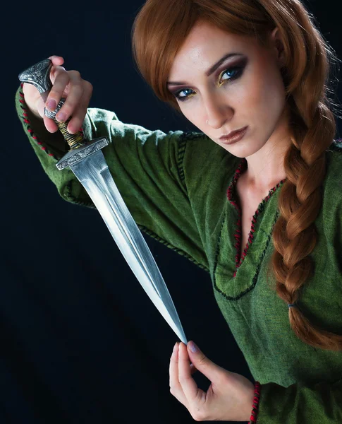 Female Warrior — Stock Photo, Image