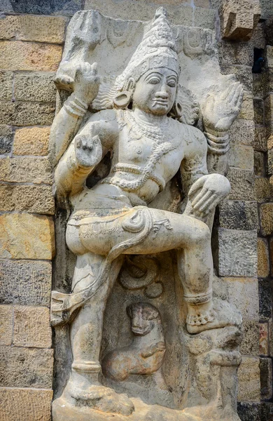 Hindu-Gottesstatue im Brihadeeswarar-Tempel — Stockfoto