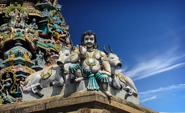 Detalle del templo indio de Kapaleeswarar — Foto de Stock