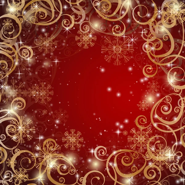 Elegante fondo rojo navidad — Vector de stock