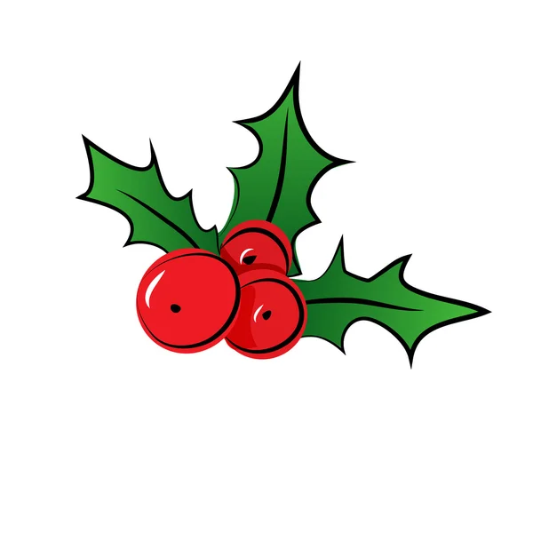 Vektorové skica Christmas holly Berry. — Stockový vektor