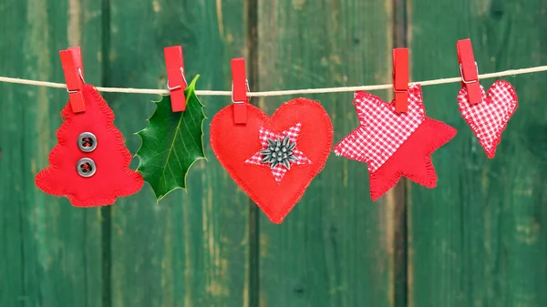 Guirnalda de adornos de Navidad — Foto de Stock