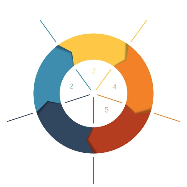 Template Infographics cyclic processes, colour ring from arrows — Stock Photo, Image