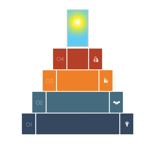 Modello infografico quattro posizioni — Foto Stock