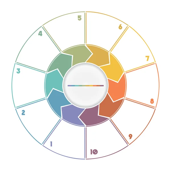 Infographic Ring from Arrows numbered for ten position — Stock Photo, Image