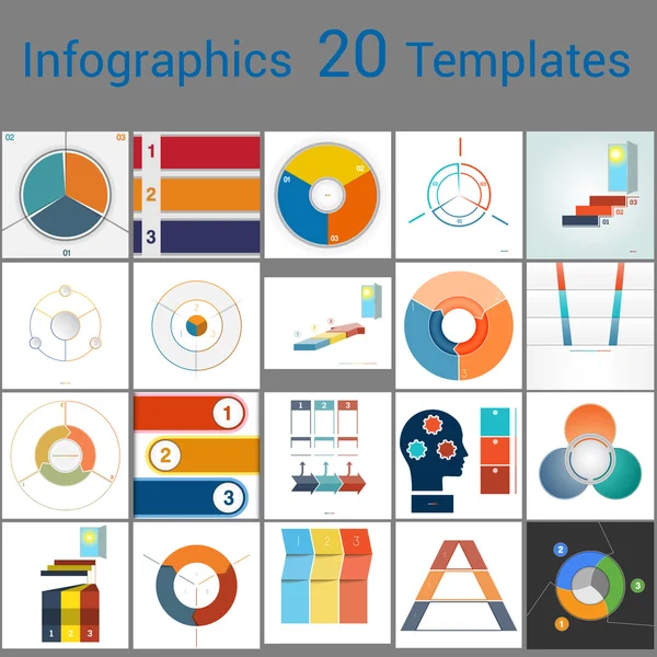 Infographics 20 πρότυπα, περιοχή κειμένου στη θέση τρία. — Διανυσματικό Αρχείο