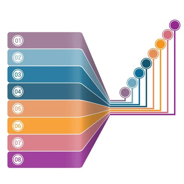 Paski perspektywy 8 pozycji — Zdjęcie stockowe