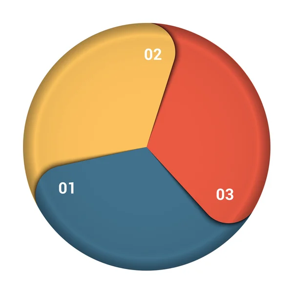 Pie chart diagram data 3 — Stock Photo, Image