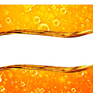 Liquid Flows Golden, Macro Air Bubbles clipart