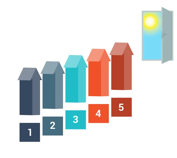 Plantilla para Infografics Cinco Opciones de Número —  Fotos de Stock