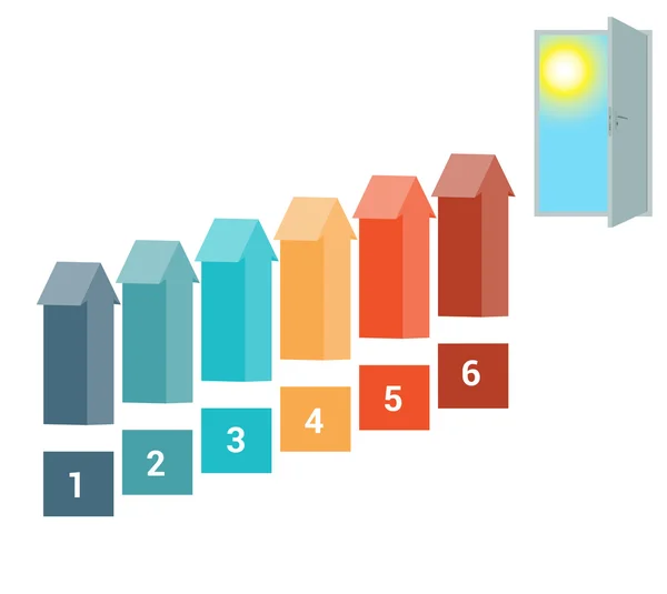 Infografics 6 번호 옵션에 대 한 서식 파일 — 스톡 사진