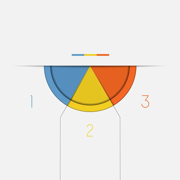 Modello semicerchio verso il basso per le posizioni infografiche 3 — Foto Stock