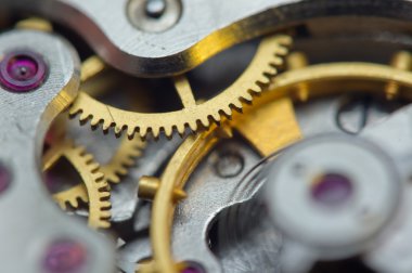 metal cogwheels ile arka plan bir saat gibi. kavramsal fotoğraf