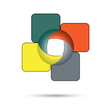 Diyagram Infographic iş, proje iş akışı