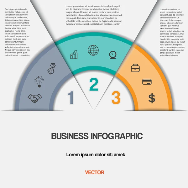 Business infographic för framgång projekt och andra din variant. — Stock vektor