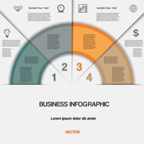 Business infographic för framgång projekt och andra din variant. — Stock vektor