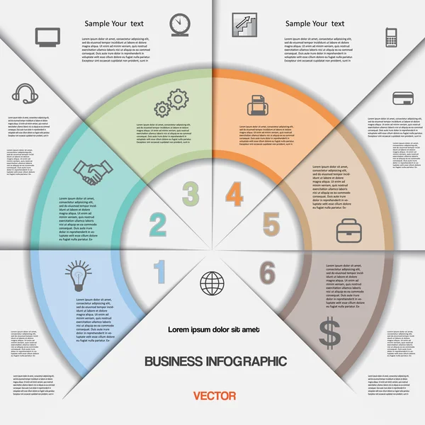 Business-Infografik für Erfolgsprojekt und andere Ihre Variante. — Stockvektor