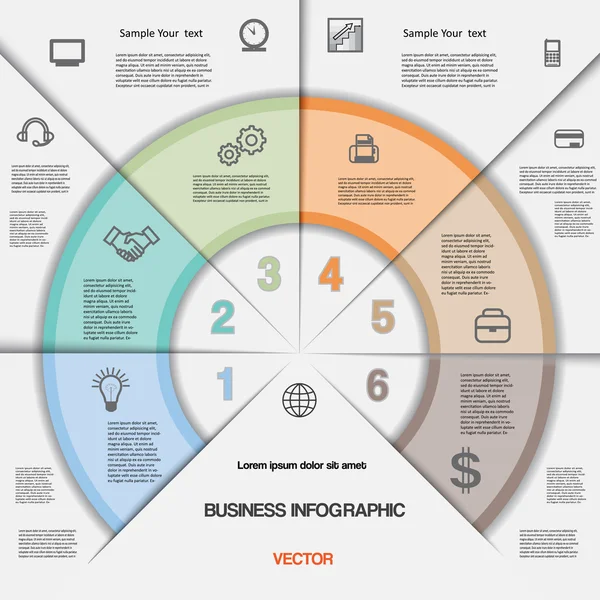 Business infographic for success project and other Your variant. — Stock Vector