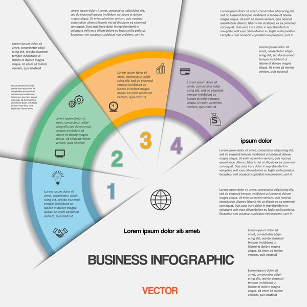 Business infographic för framgång projekt och andra din variant — Stock vektor