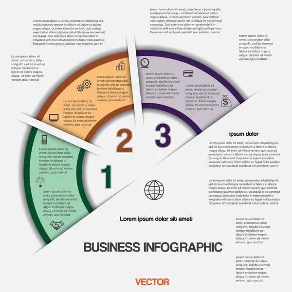 Infographie d'entreprise pour le projet de réussite et d'autres Votre variante — Image vectorielle