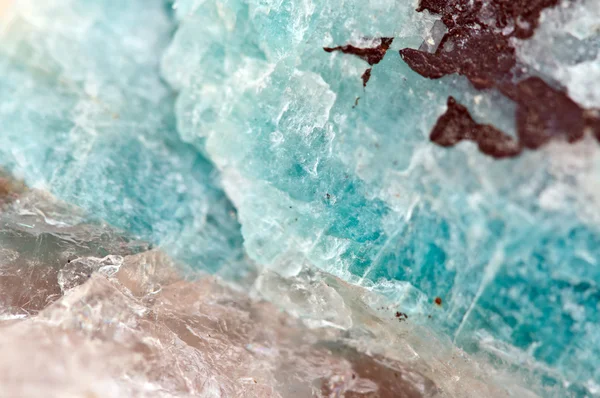 Amazonite is a bluish-green variety of microcline feldspar — Stock Photo, Image