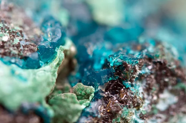 Chrysocolla is a hydrated copper cyclosilicate — Stock Photo, Image