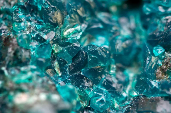 Chrysocolla é um ciclosilicato de cobre hidratado — Fotografia de Stock