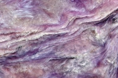 Charoite (Ca, K, Na) 3 Si4o10 (Oh, F) H2o. Lila nadir kristal.