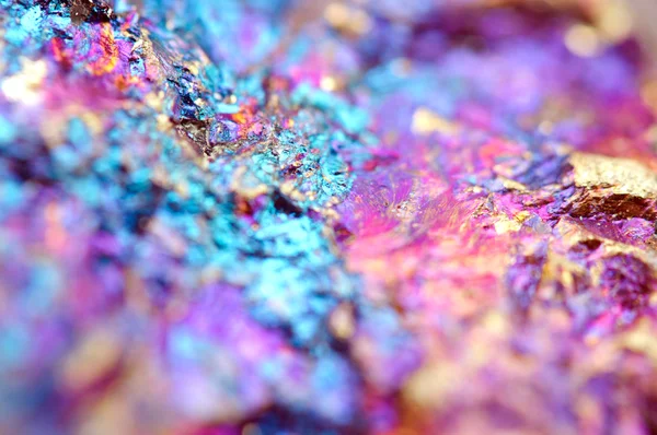 Bornite, also known as peacock ore, is a sulfide mineral — Stock Photo, Image