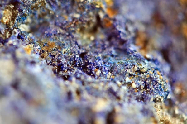 Azurite is a soft, deep blue copper mineral — Stock Photo, Image