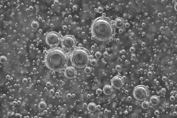 Macro Oxygen Bubbles Water Black White Background Concept Ecology Other — Stock Photo, Image