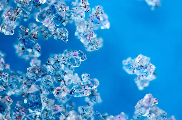 蓝色晶体宏观的背景 — 图库照片