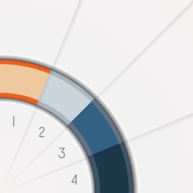 Infographic, metin alanlarını 4 pozisyonlarına şablonuyla