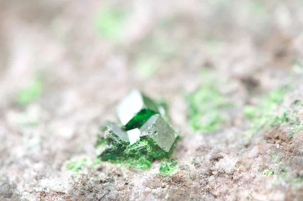 Uvarovite Chromium Bearing Garnet Group Species Formula Ca3Cr2 Sio4 Macro — Stock Photo, Image