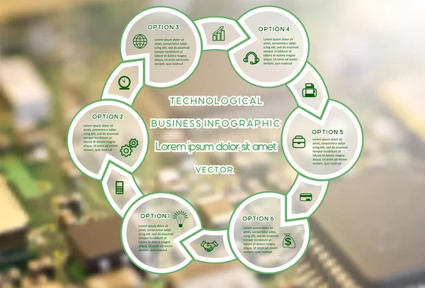 Infografía empresarial tecnológica — Archivo Imágenes Vectoriales