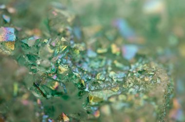 Druse yeşil kristalleri akik Sio2 Silikon dioksit. Makro. Fantastik güzel arka plan için başarılı proje