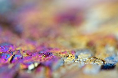 Bir kuvars yüzey makro Titan'da ince tabaka