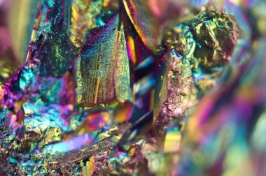 Bir kuvars yüzey makro Titan'da ince tabaka