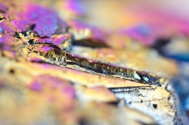 Bir kuvars yüzey makro Titan'da ince tabaka