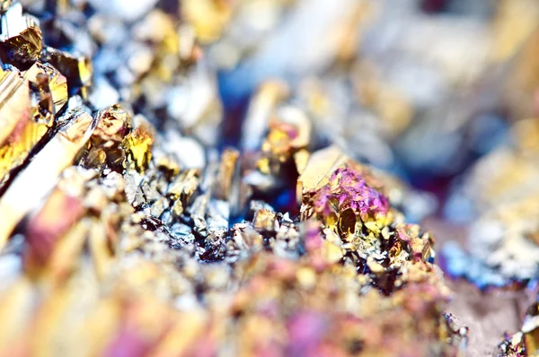Тонкий слой титана на кварцевой поверхности Макро — стоковое фото