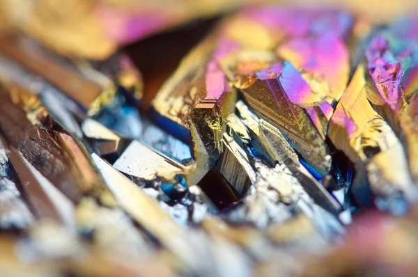 Couche mince du titan sur une surface de quartz Macro — Photo