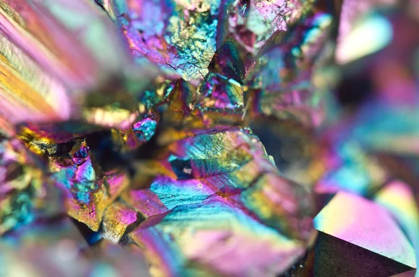 Cienką warstwą tytanu na powierzchni kwarcu makro — Zdjęcie stockowe