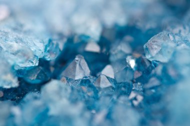 blue crystals Agate SiO2. Macro clipart
