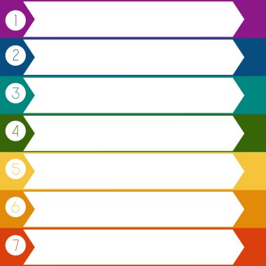 Infographic okları Şablon 7 pozisyonlar