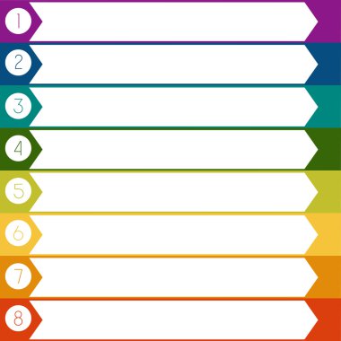 Infographic okları Şablon 8 pozisyonları