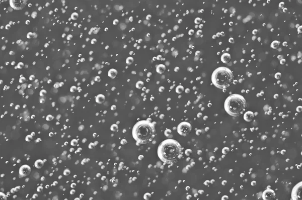 白黒のマクロ酸素気泡水 — ストック写真