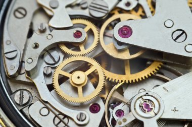 Clockwork, kavram çalışması içinde metal Cogwheels